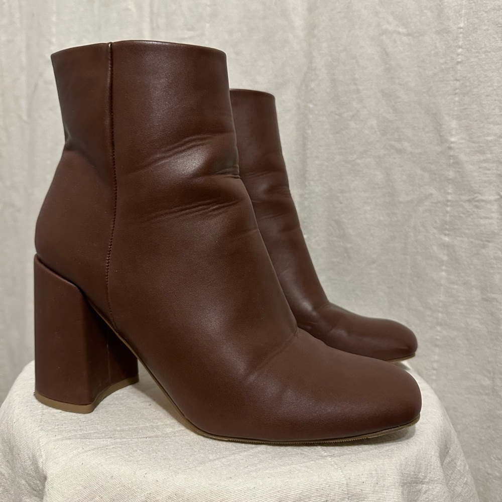 Steve Madden Brown Leather Ankle Boots